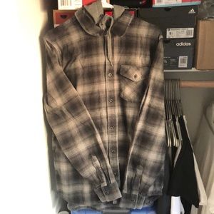 Vans Hooded Flannel Button Down Men’s Medium